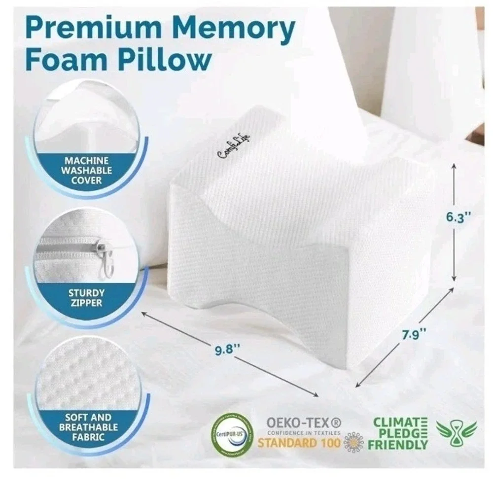 ComfiLife Orthopedic Knee Pillow Sciatica Relief Back, Leg, Hip Pain New